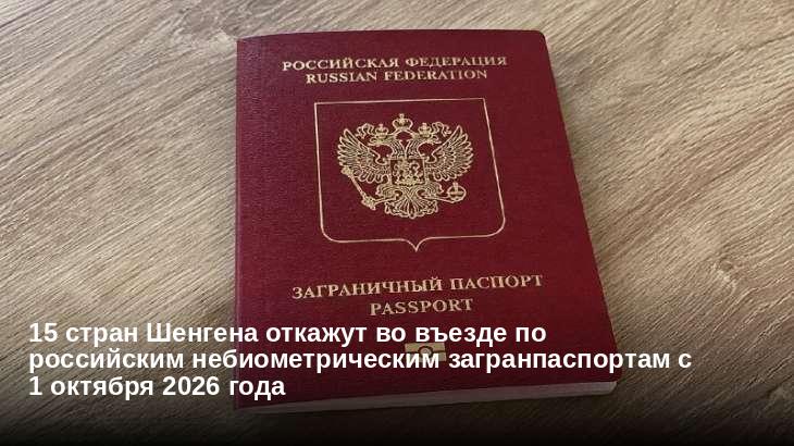 15 стран Шенгена откажут во въезде по российским небиометрическим загранпаспортам с 1 октября 2026 года