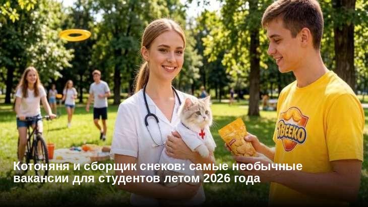 Котоняня и сборщик снеков: самые необычные вакансии для студентов летом 2026 года