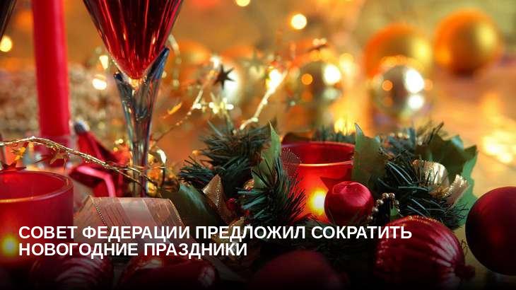 Совет Федерации предложил сократить новогодние праздники
