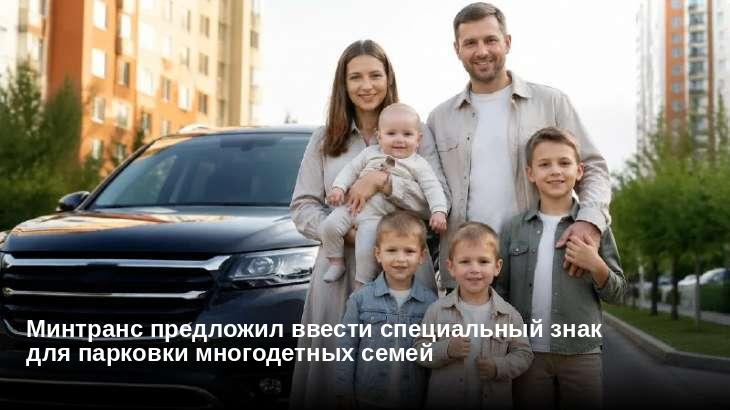 Минтранс предложил ввести специальный знак для парковки многодетных семей