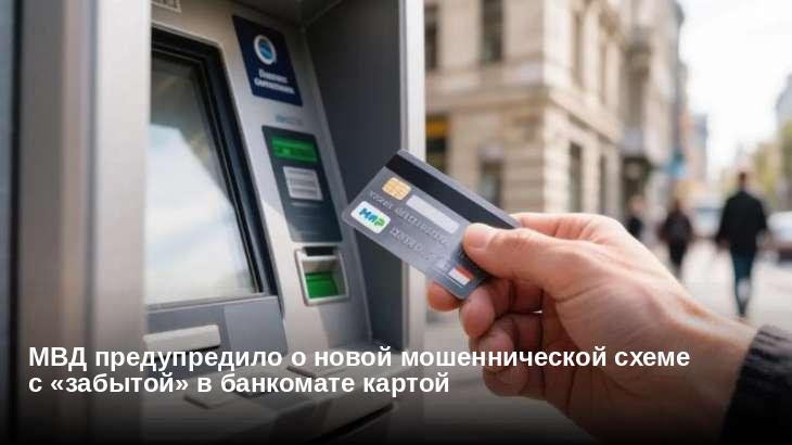 МВД предупредило о новой мошеннической схеме с «забытой» в банкомате картой