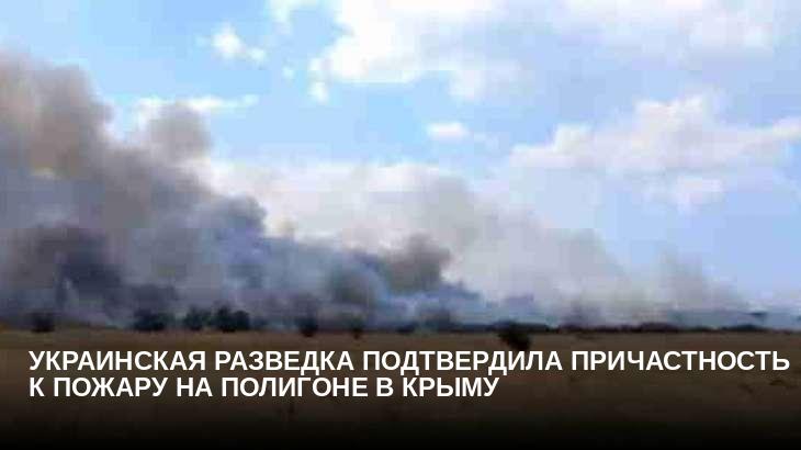 Украинская разведка подтвердила причастность к пожару на полигоне в Крыму