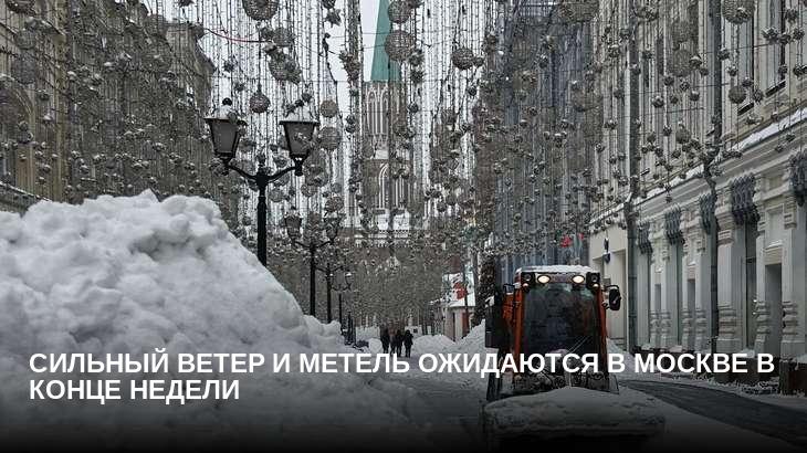Сильный ветер и метель ожидаются в Москве в конце недели