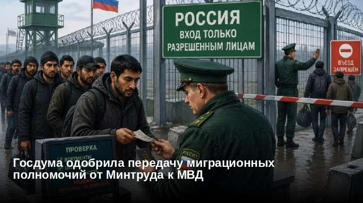 Госдума одобрила передачу миграционных полномочий от Минтруда к МВД