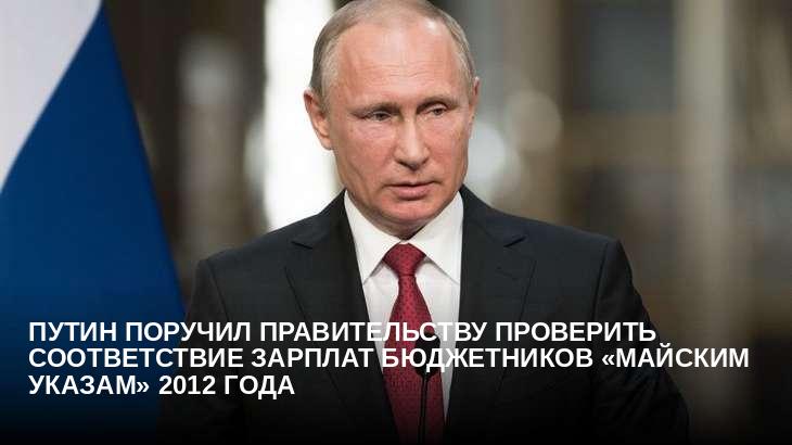 Путин поручил правительству проверить соответствие зарплат бюджетников «майским указам» 2012 года