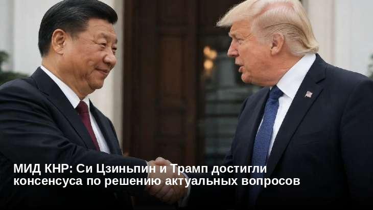 МИД КНР: Си Цзиньпин и Трамп достигли консенсуса по решению актуальных вопросов