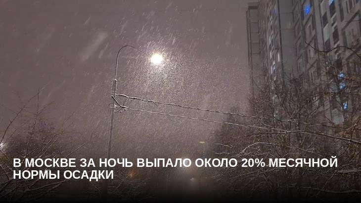 В Москве за ночь выпало около 20% месячной нормы осадки