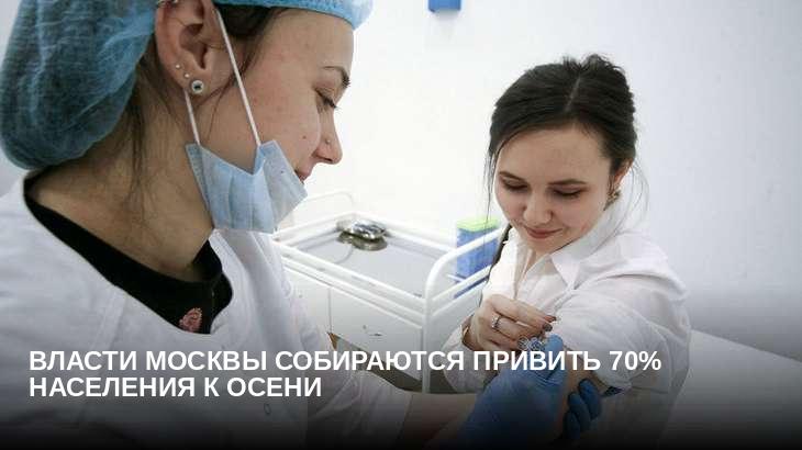 Власти Москвы собираются привить 70% населения к осени