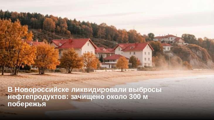 В Новороссийске ликвидировали выбросы нефтепродуктов: зачищено около 300 м побережья