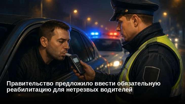 Правительство предложило ввести обязательную реабилитацию для нетрезвых водителей
