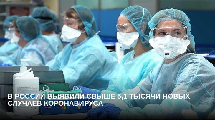 В России выявили свыше 5,1 тысячи новых случаев коронавируса