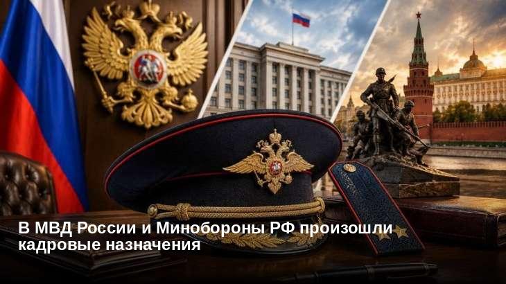 В МВД России и Минобороны РФ произошли кадровые назначения