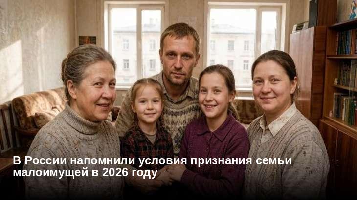 В России напомнили условия признания семьи малоимущей в 2026 году