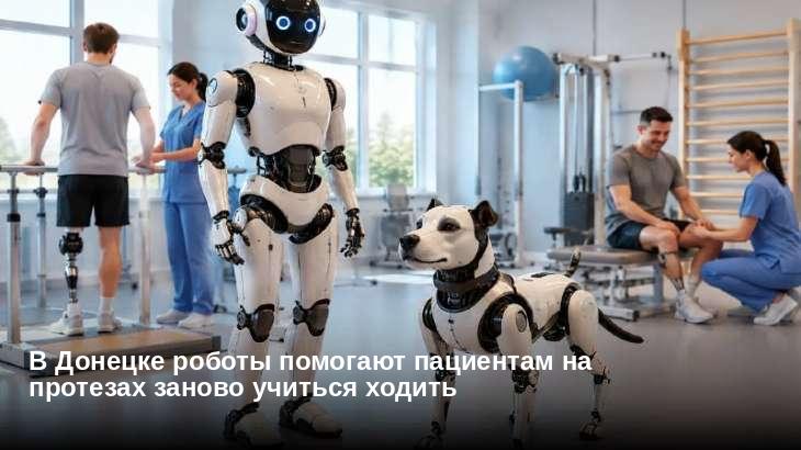 В Донецке роботы помогают пациентам на протезах заново учиться ходить