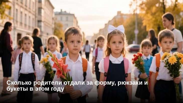 Сколько родители отдали за форму, рюкзаки и букеты в этом году