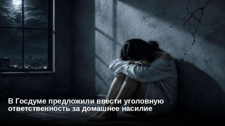 В Госдуме предложили ввести уголовную ответственность за домашнее насилие