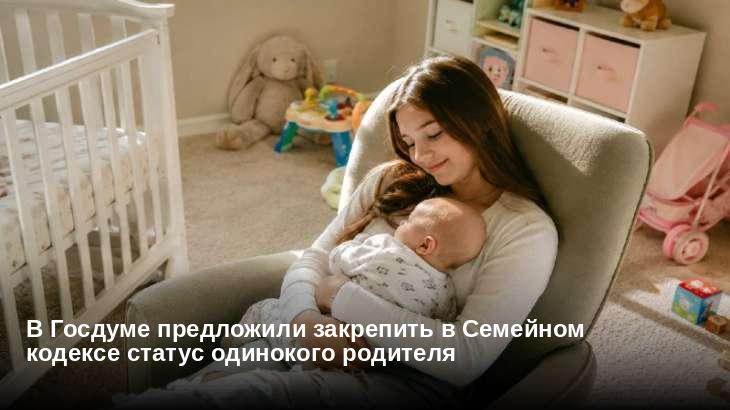 В Госдуме предложили закрепить в Семейном кодексе статус одинокого родителя