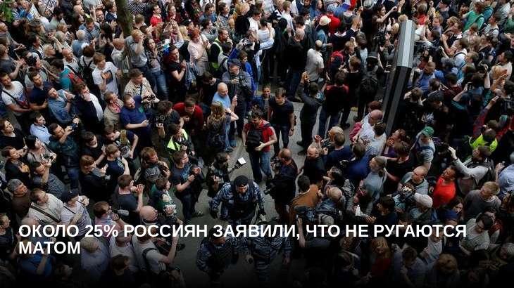 Около 25% россиян заявили, что не ругаются матом
