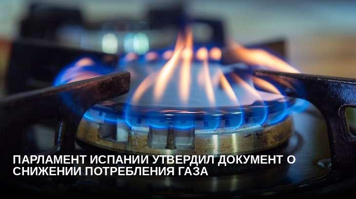 Парламент Испании утвердил документ о снижении потребления газа