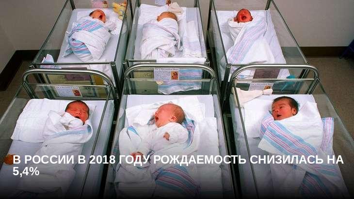 В России в 2018 году рождаемость снизилась на 5,4%