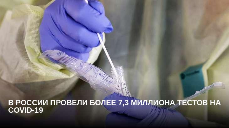 В России провели более 7,3 миллиона тестов на COVID-19