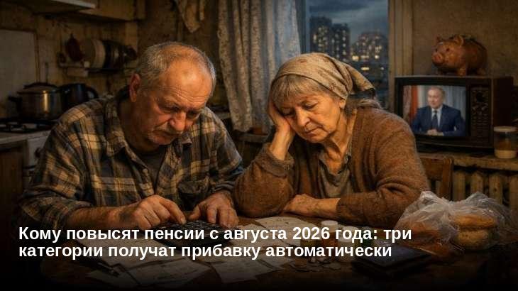 Кому повысят пенсии с августа 2026 года: три категории получат прибавку автоматически