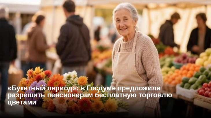 «Букетный период»: в Госдуме предложили разрешить пенсионерам бесплатную торговлю цветами