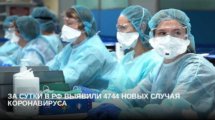 За сутки в РФ выявили 4744 новых случая коронавируса