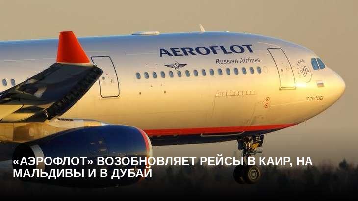«Аэрофлот» возобновляет рейсы в Каир, на Мальдивы и в Дубай