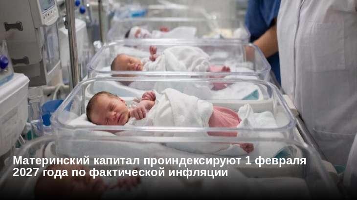 Материнский капитал проиндексируют 1 февраля 2027 года по фактической инфляции